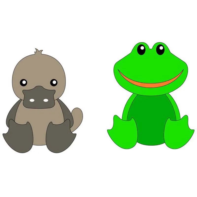 Лягушка Утка животных металлические режущие штампы для скрапбукинга бумага