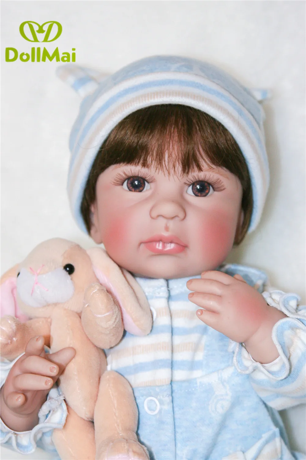 40 см полный корпус силиконовый винил Reborn Baby Doll реалистичные 16 &quotдля
