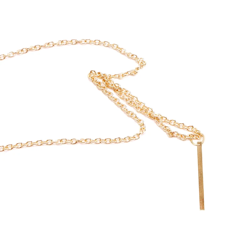 Простой бар ожерелье Женщины Рождественский подарок Модный золотой Цвет