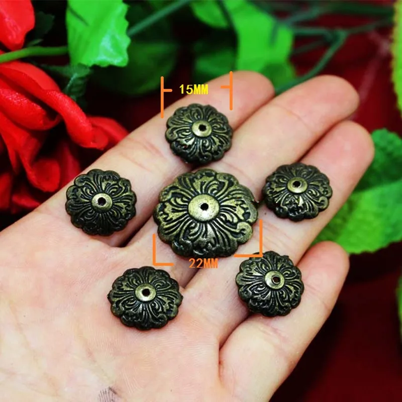 Из цинкового сплава в виде древней шайбы с цветком для деревянная Коробка Чехол