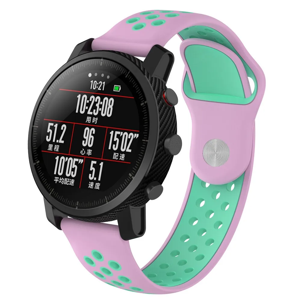 Силиконовый Модный вентилируемый спортивный ремешок для замены Huami Amazfit Apr25 - Цвет: H