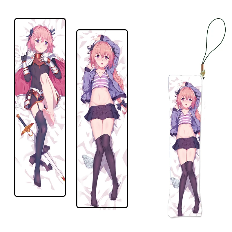 Брелок на заказ с аниме Fate/apocripha Astolfo Mini Dakimakura, плюшевая подушка для тела, ремешок для телефона, подвески для косплея, подарок