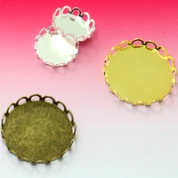 50pcs 10mm 12mm 14mm 16mm 18mm 20mm 25mm lace cameo setting cabochon tray pendantscharms blank base for jewelry making