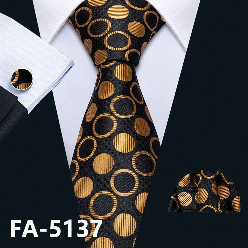 FA-5137 Модный темно-синий галстук в горошек из шелка, Подарочный тканый галстук для мужчин, вечерние, деловые, свадебные, FA-5095 - Цвет: FA-5137