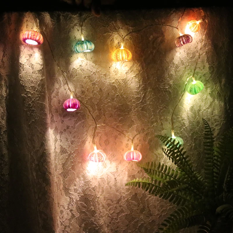 Бесплатная доставка (1 шт./лот) цветная светодиодная гирлянда с морским урчином из