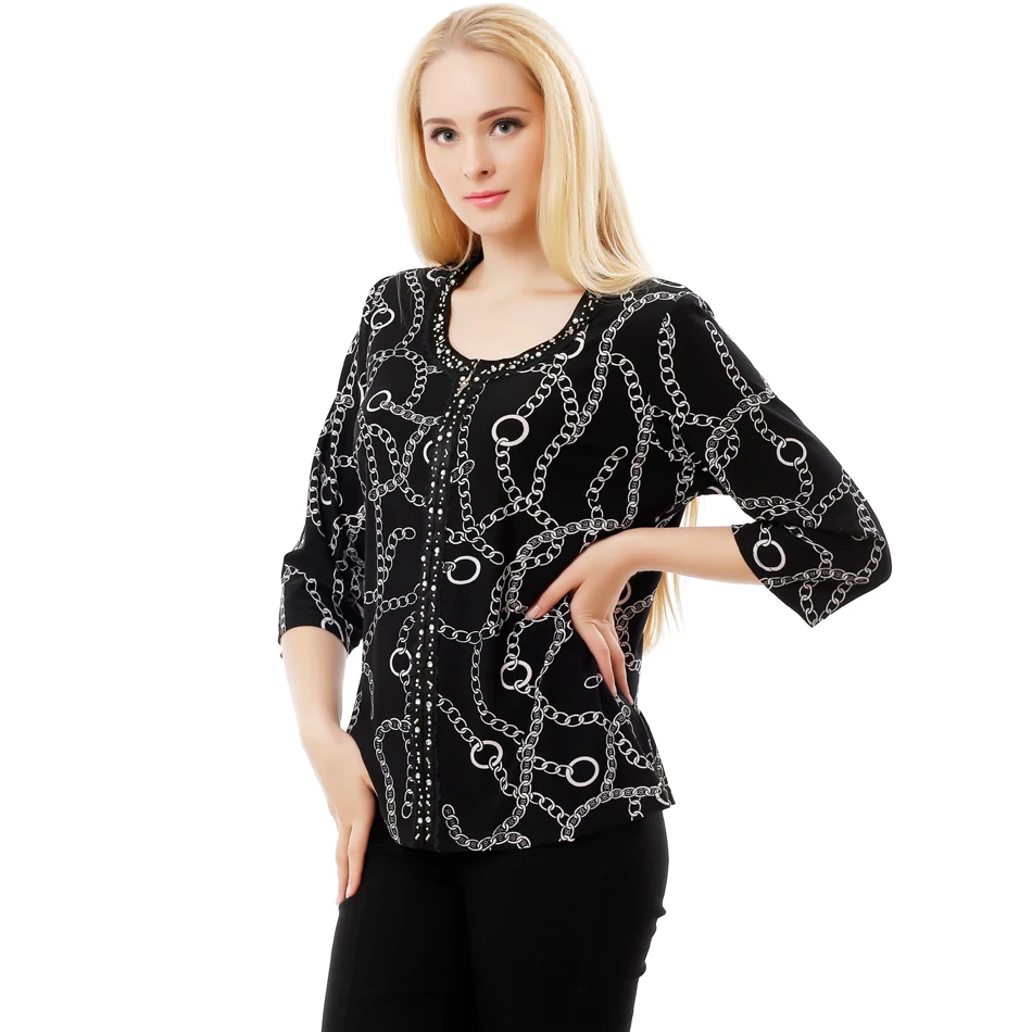 2016 Осень-Весна Топы Женщин Майка Повседневная печать шею Горный Хрусталь