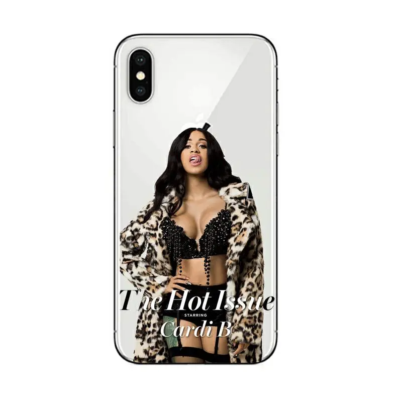 Мягкий силиконовый чехол Cardi B из ТПУ для телефона iPhone 12mini 12 11 pro 11pro Max promax 5 5s SE 2020 6 6s