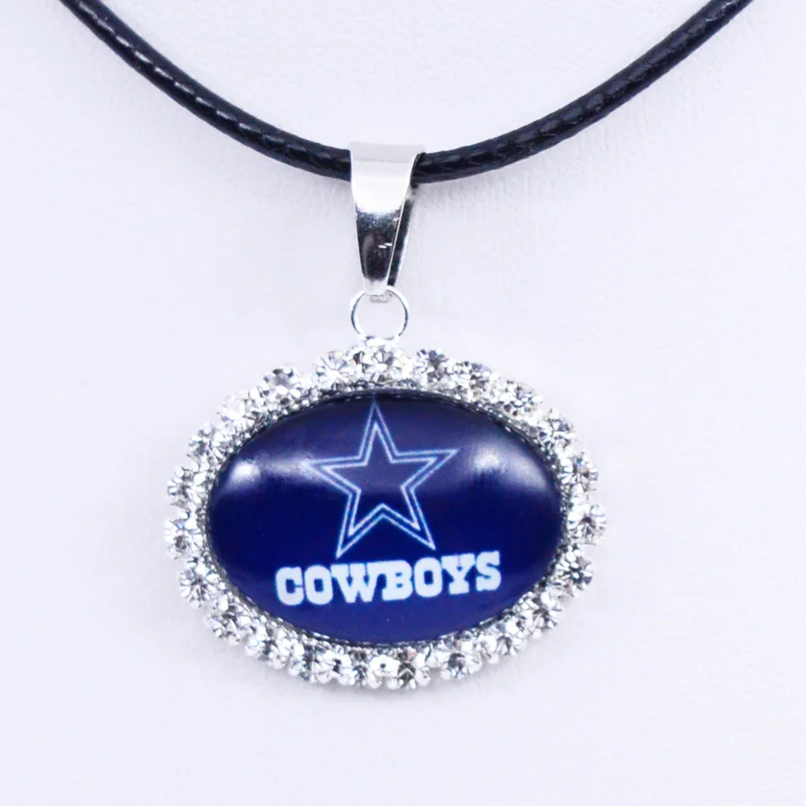 Цепочки и ожерелья подвеска Dallas Cowboys очарование кулон Футбол украшения для Для