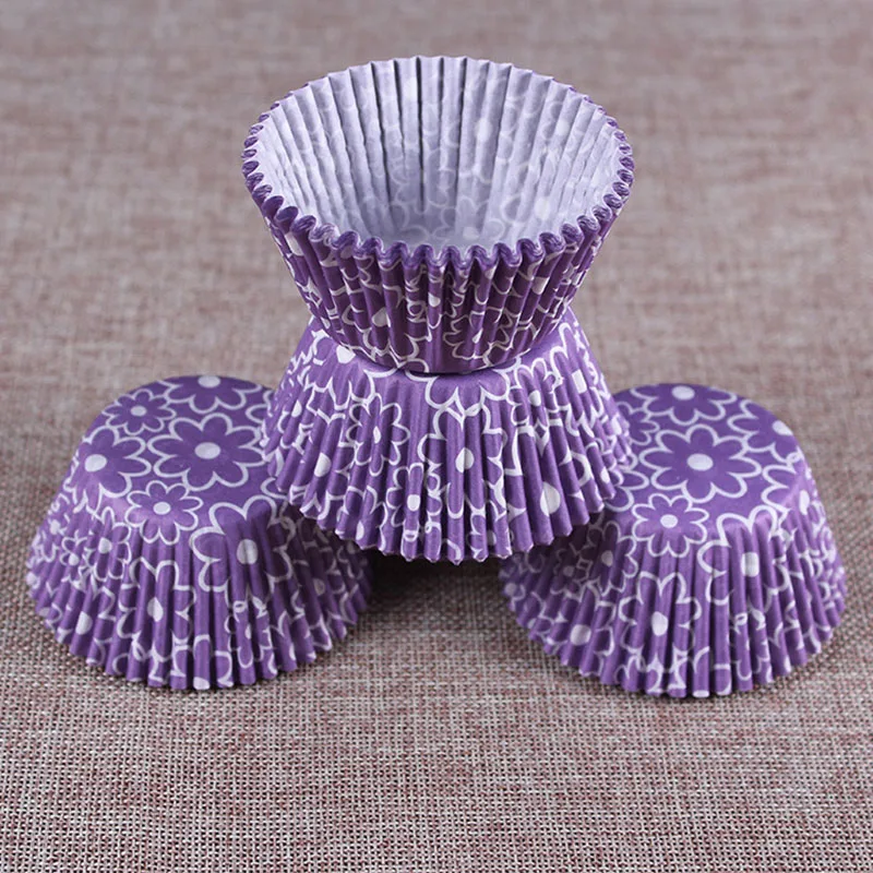 100 шт. разноцветные Бумажные Формочки для кексов | Дом и сад