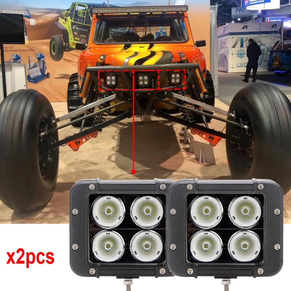 Super Brightest LED Light Bar 40W Off road work driving lights Narrow pencil Flood Beam with bottom bracket + DT Connector x2pcs |