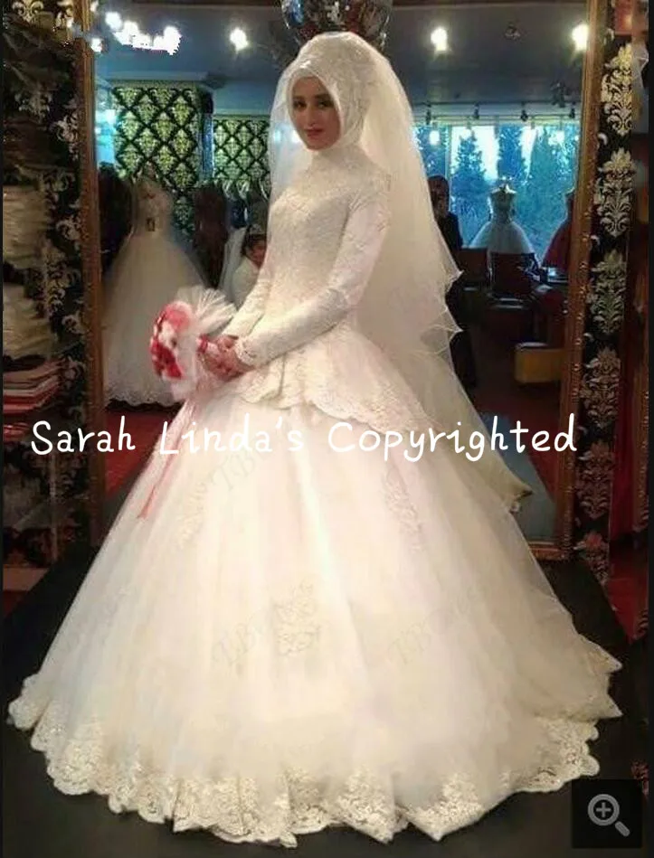 Новинка 2016 бальное платье с длинным рукавом кружевное мусульманское арабское