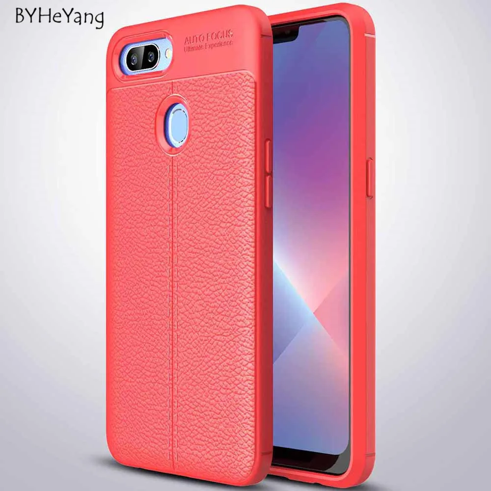 Для OPPO Realme 2 Чехол Oppo Fundas кожа текстура Силикон Мягкая Задняя накладка чехла из