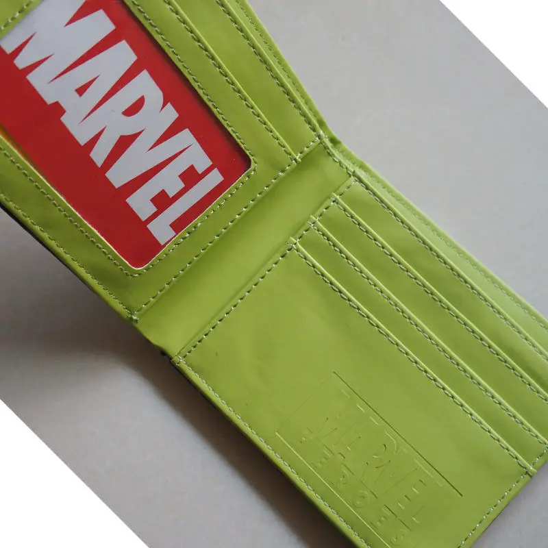 2018 Marvel The Hulk двухсторонние Портретные бумажники с логотипом кошелек Зеленый