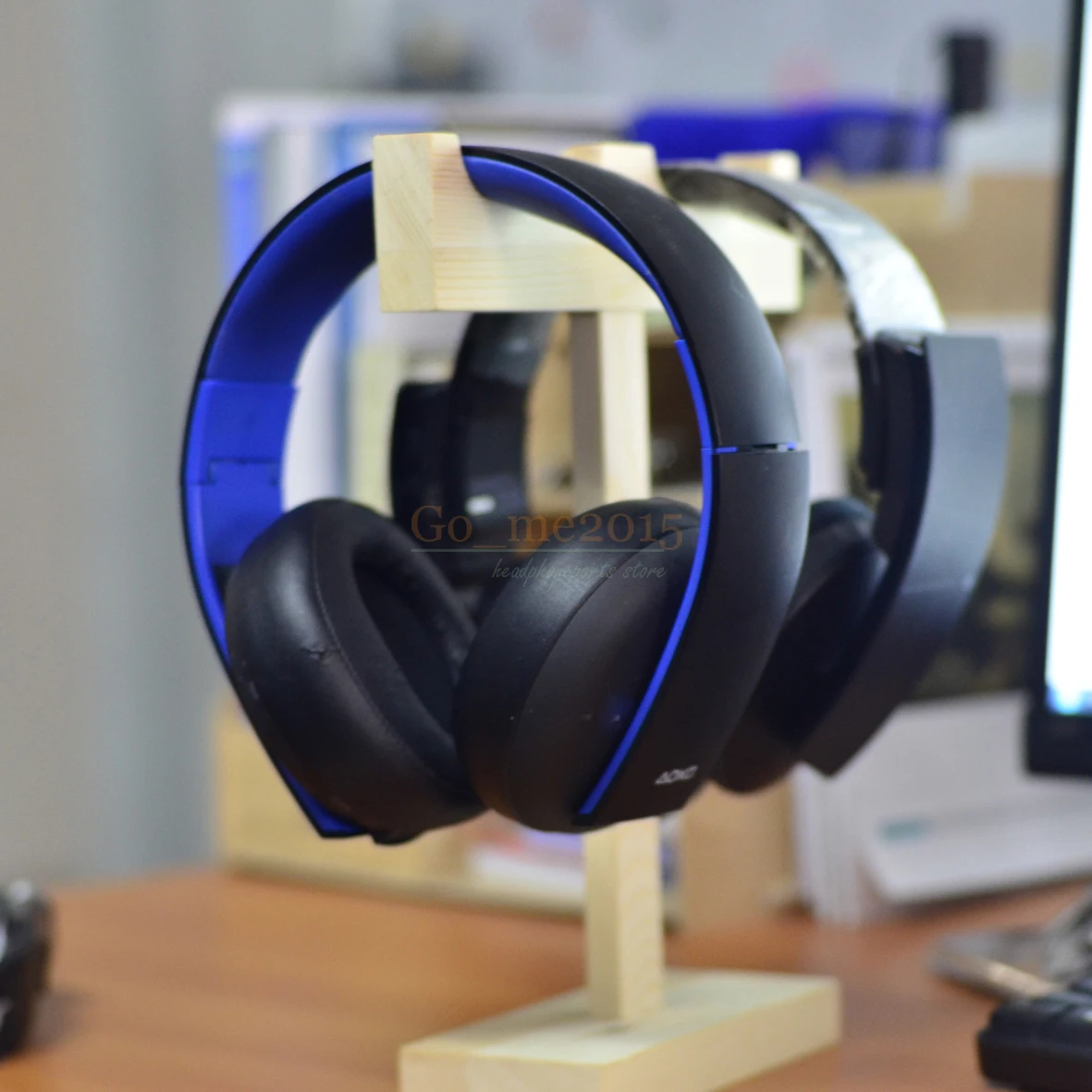 wood headset stand double hange headphone holder to display For Sony MDR 1ABT 1RNC DS7500 SA5000 7506DJ V700 V900 etc part |