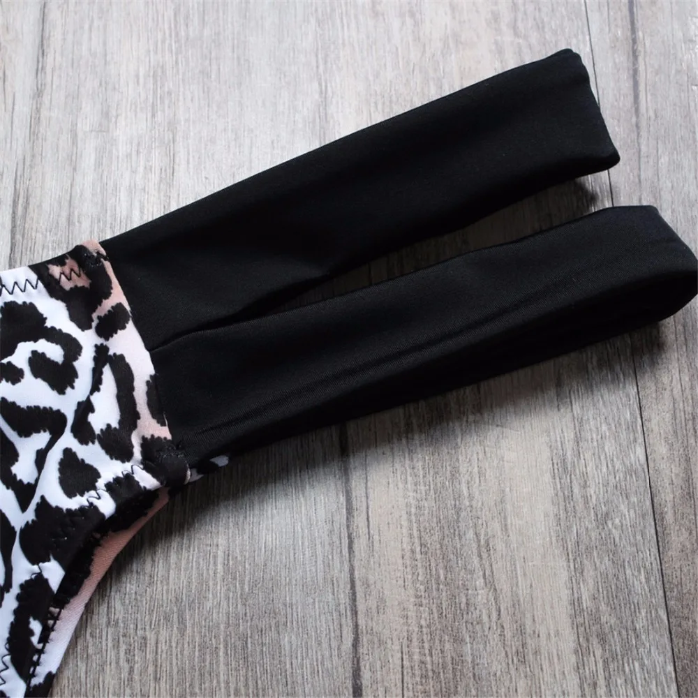 BANDEA maillot de bain Женский комплект бикини 2019 купальник с лямкой на шее принтом