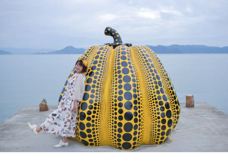 Faramita праздник Yayoi Kusama желтый Тыква Девушки Волнистые точки винтажные береты шерсть фетр ручной работы женская шляпа индивидуальность женщина