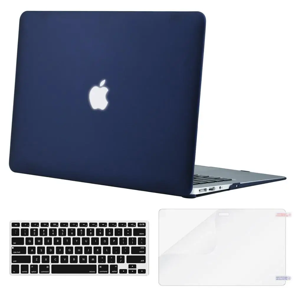 Matte Navy Blue Чехол для ноутбука MOSISO для Apple MacBook Air 13 дюймов A1466 матовый чехол для ноутбука Macbook Pro Retina13 A1502/A1425+ чехол для клавиатуры - Цвет: Matte Navy Blue