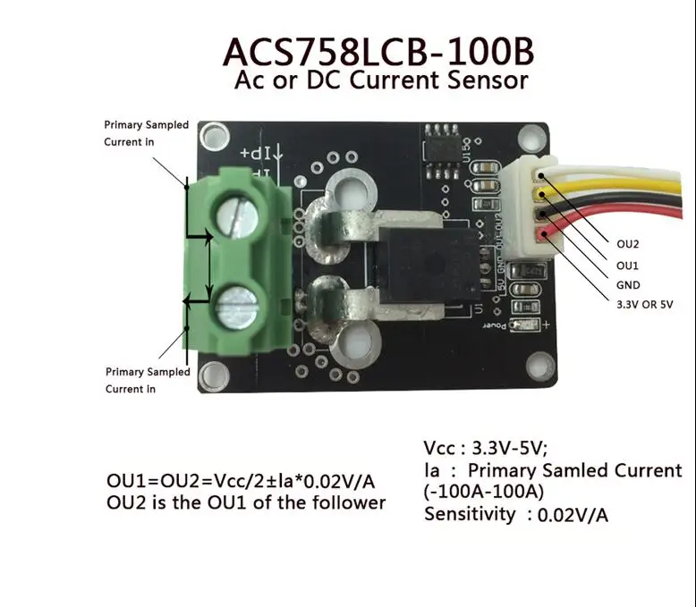 Модуль датчика переменного и постоянного тока ACS758LCB-100B | Электронные компоненты