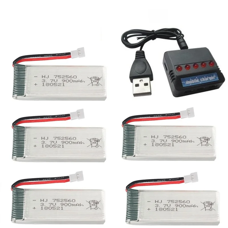 3,7 V 900mah 25c аккумулятор для Syma X5 X5C X5SC X5SW 8807 8807W A6 A6W Rc Квадрокоптер запасные части Аксессуары Rc дроны батарея 3,7 v - Цвет: Серебристый