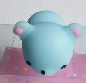 blue bear Мини милый мягкий Кот Антистресс мяч сжимающий Моти поднимающиеся игрушки Abreact мягкий липкий сквиши снятие стресса забавная игрушка в подарок - Цвет: blue bear