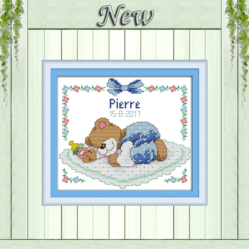 Набор для вышивки крестиком Спящий ребенок мультяшный Декор сделай сам DMC 11CT 14CT |