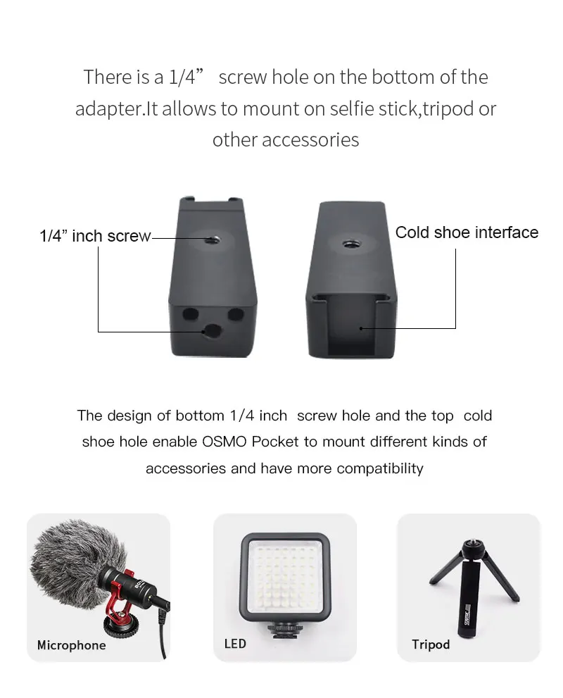STARTRC OSMO Action Expansion Kit переносной штатив с держателем для телефона для DJI OSMO аксессуары для экшн-камеры