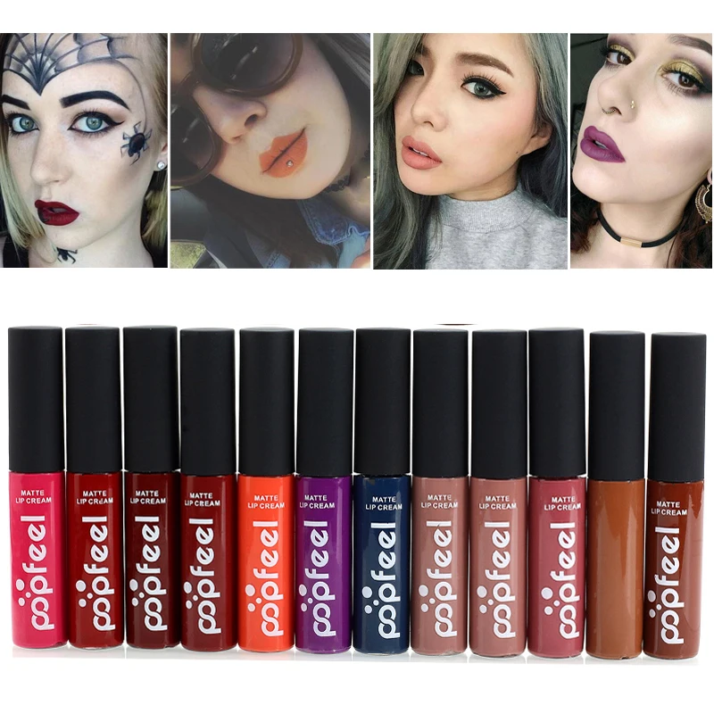 Lippenstift модный бренд макияж цвета матовый блеск для губ водонепроницаемый красный