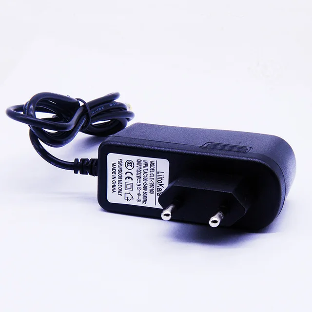 HK LiitoKala 12V зарядное устройство 12 6 V 1A ЕС dc адаптер питания 5 5*2 1 мм кабель Литий