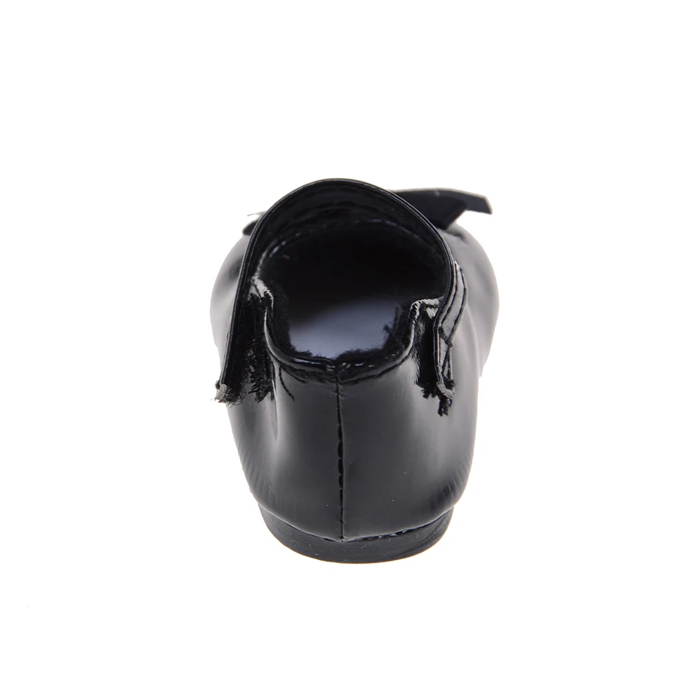 

1 Pair Doll Shoes For 18 Inch Girl Doll Clothes White Black Doll Outfits Fashion Ballet Handmade Leather Shoes