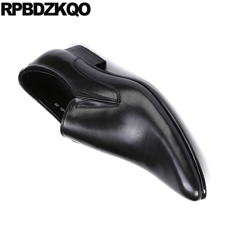 Кожаные туфли ручной работы с острым носком итальянские классические для