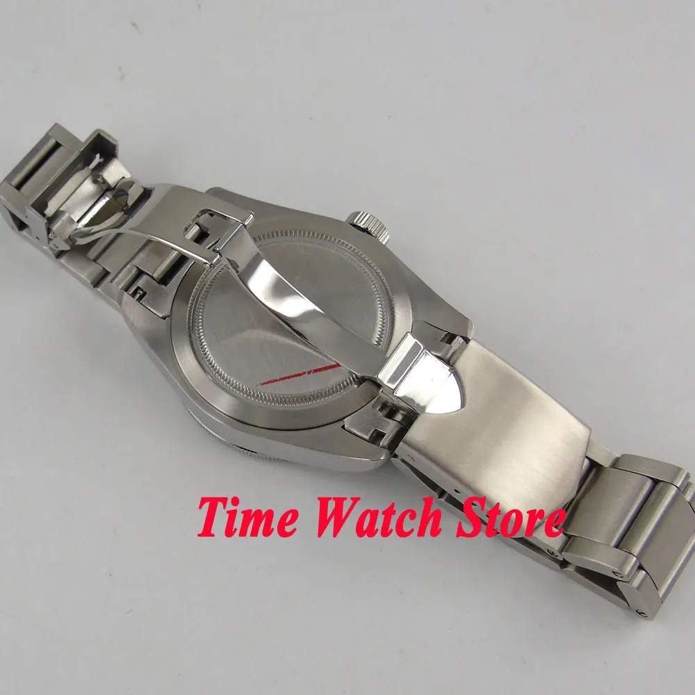 Автоматический мужской браслет с черным циферблатом 41 мм Miyota 8215 | Наручные часы