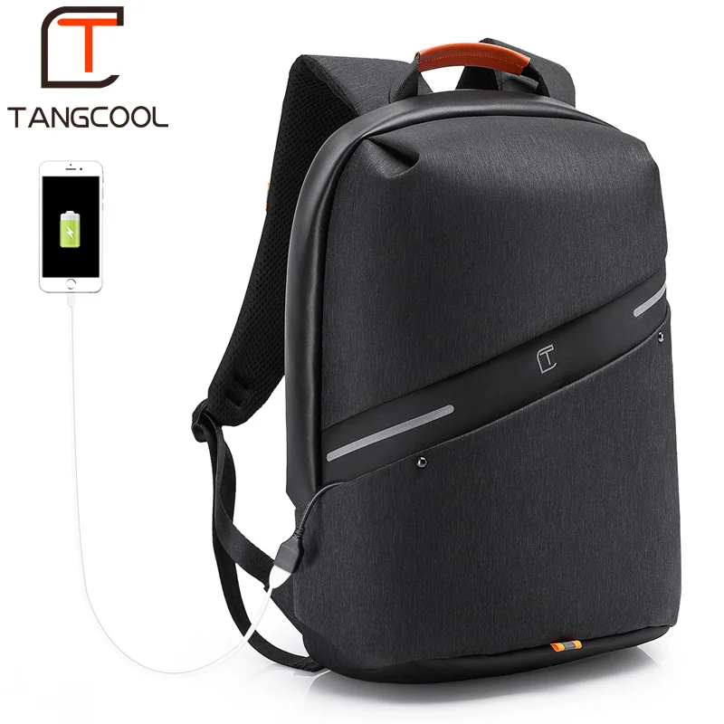 Мужской рюкзак Tangcool модный многофункциональный водонепроницаемый с usb-зарядкой