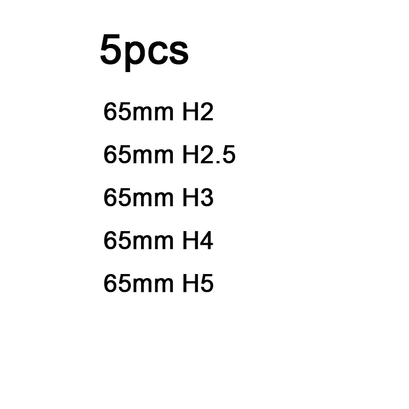 5pcs65-2 Магнитная шестигранная электрическая отвертка Набор бит S2 сталь 1/4 дюймовый шестигранный хвостовик отвертки биты 50-100 мм Длина H1.5-H14 - Цвет: 5pcs65-2