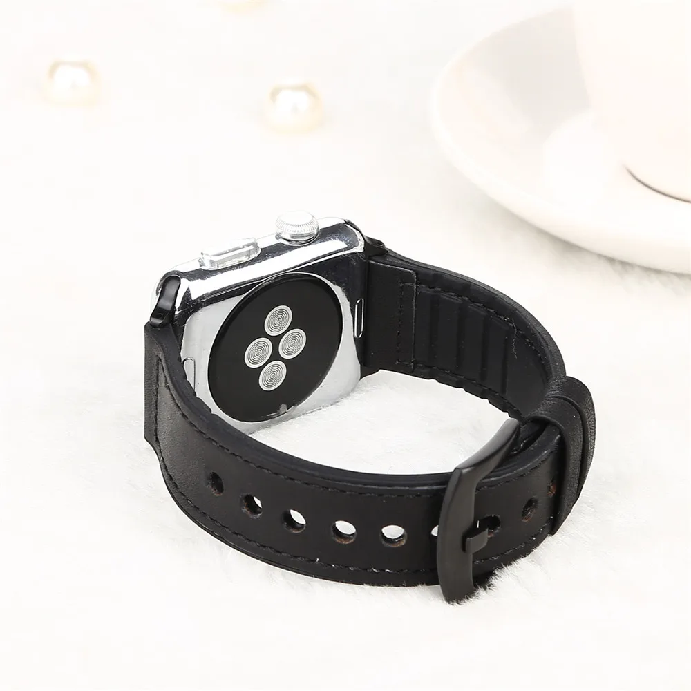 Силиконовый ремешок из натуральной кожи ремешок для наручных часов Apple Watch Series 5 4 3 2 1 ремешок для часов Для мужчин/Для женщин заменить Для мужчин t браслет 40/44/38 мм/42 мм