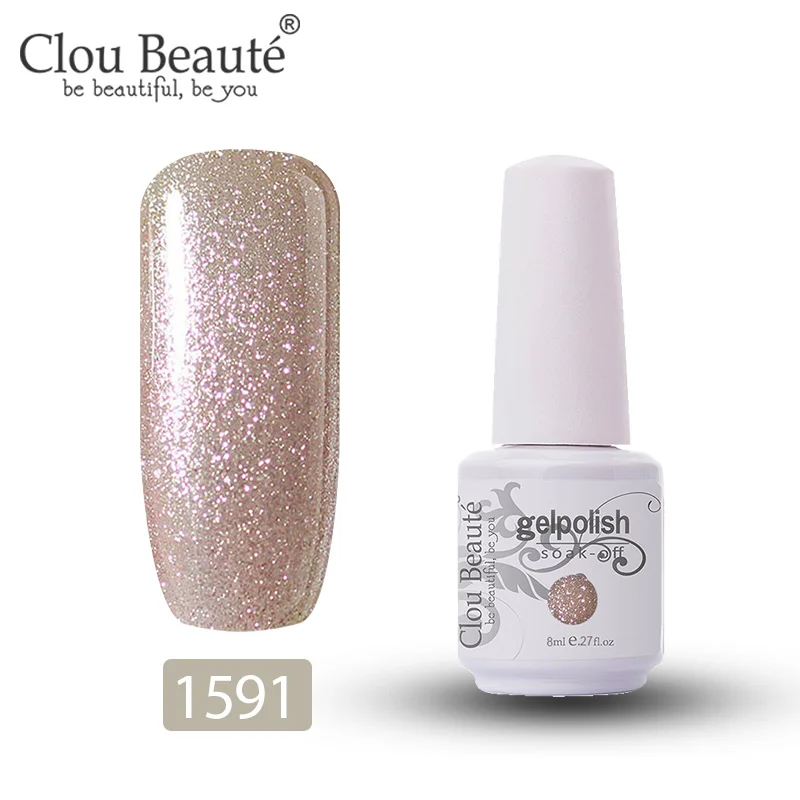 Clou Beaute, 85 цветов, Гель-лак для ногтей, блестящий Светодиодный УФ-Гель-лак, лак для ногтей, замачиваемый Гель-лак, розовый, 8 мл, Гель-лак для ногтей
