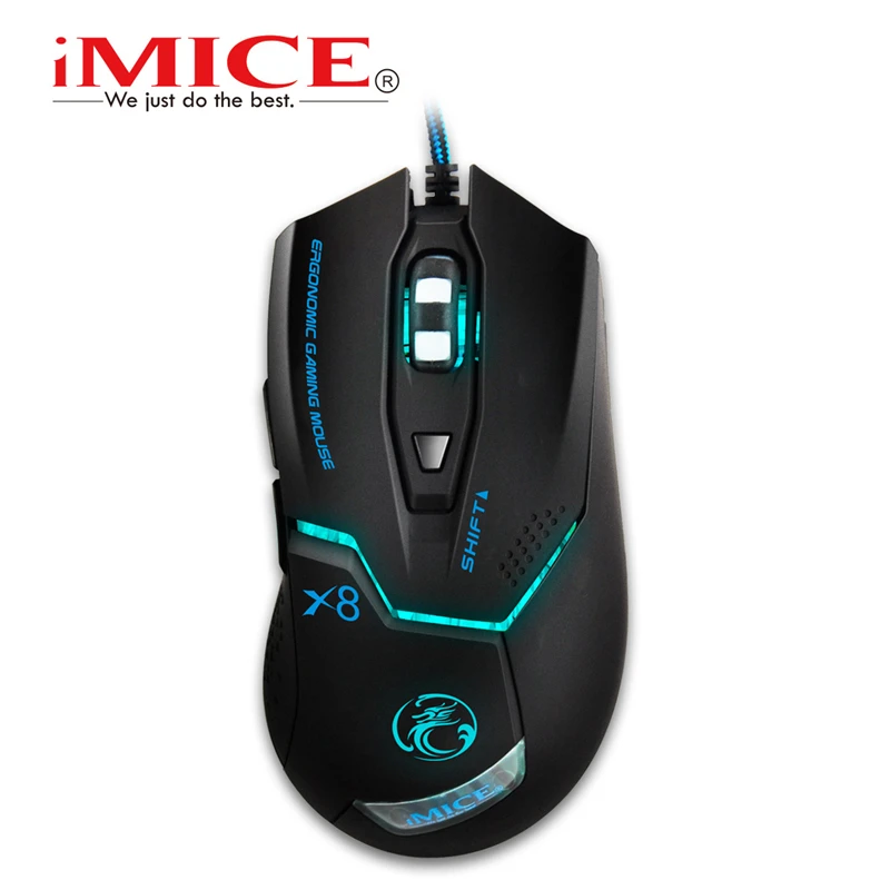 IMICE X8 игровая мышь проводная USB ноутбук геймер Электрический механический CF