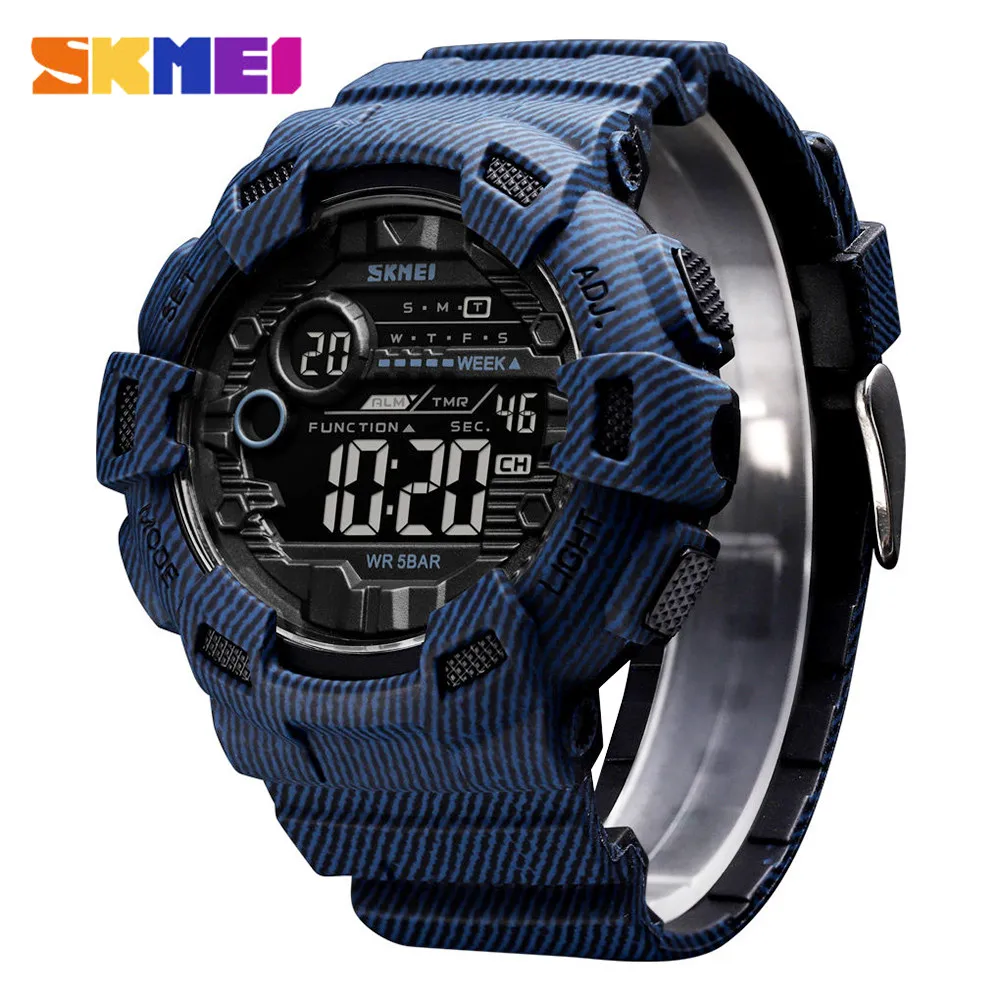 Часы SKMEI G Style мужские Роскошные брендовые кварцевые светодиодные спортивные