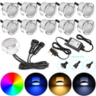 10 шт.компл. 30 мм 12 В уличная террасная светодиодная палуба лестницы ступенчатые рельсовые огни водонепроницаемый Двор Сад дорожка патио Ландшафтная лампа