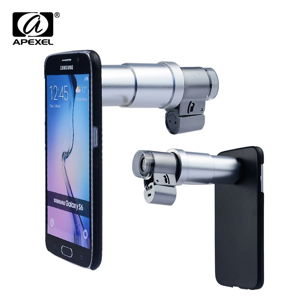 Новейший портативный светодиодный микроскоп 200X с увеличительным стеклом и