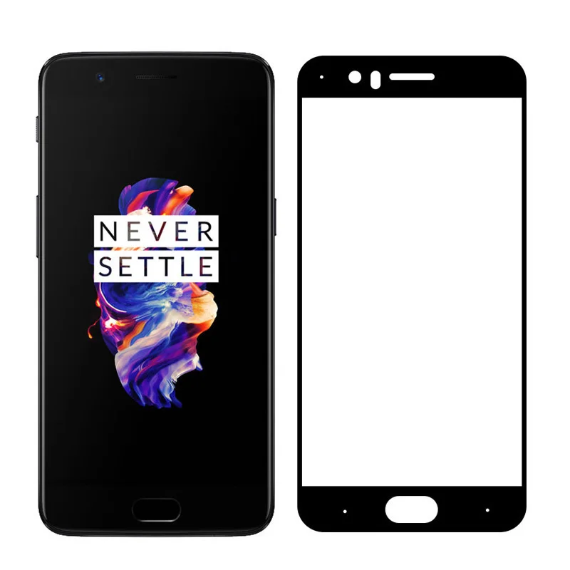 5D изогнутое закаленное стекло для OnePlus 6T 4D полное клеевое Защитное экрана Flim Five 1 +