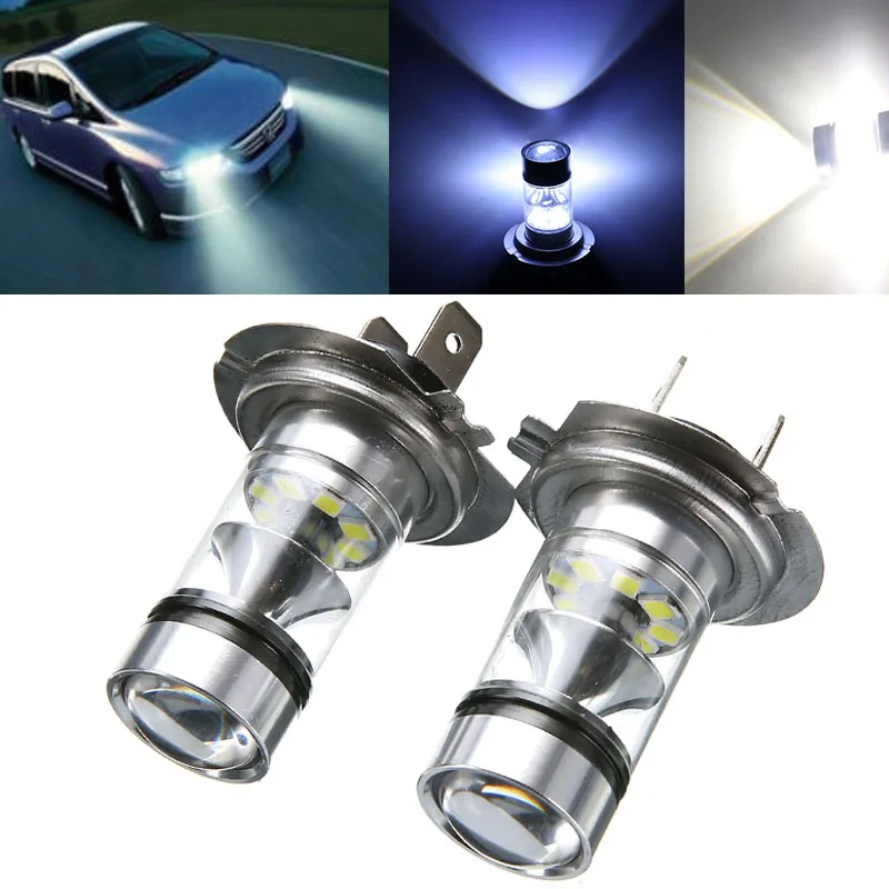 Бесплатная доставка 2X 12V 24V светодиодный H7 ксенон супер белый 20 SMD 3535 туман