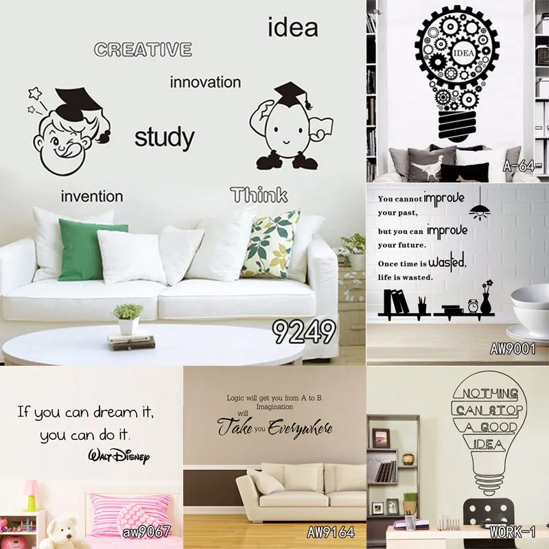 Художественная виниловая наклейка с мотивационными цитатами на стену никогда не