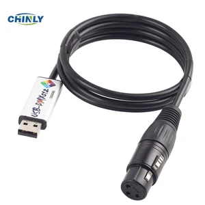 Адаптер интерфейса USB к DMX, светодиодный диммер для студийного компьютера, ПК, контроллер освещения сцены