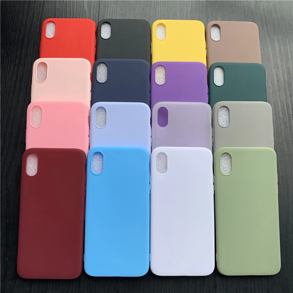 Чехол из ТПУ для iphone 5 s se 6 7 8 plus X XS чехол Роскошный мягкий противоударный матовый