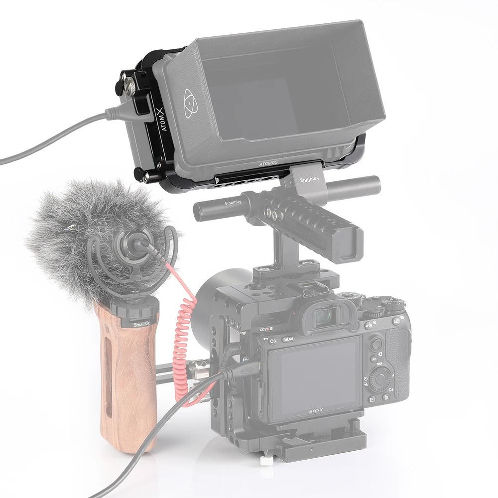 SmallRig форма-фитинг клетка для Atomos Ninja V " 4 K HDMI запись монитор клетка со встроенными рельсами NATO HDMI Cable Clamp-2209