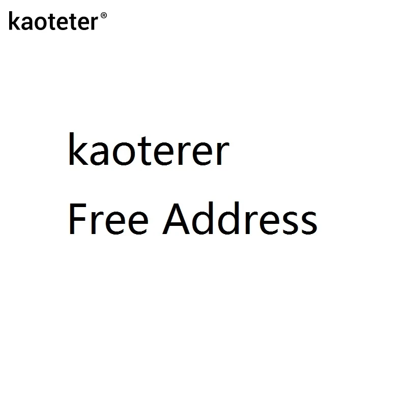 

kaoterer Free Address