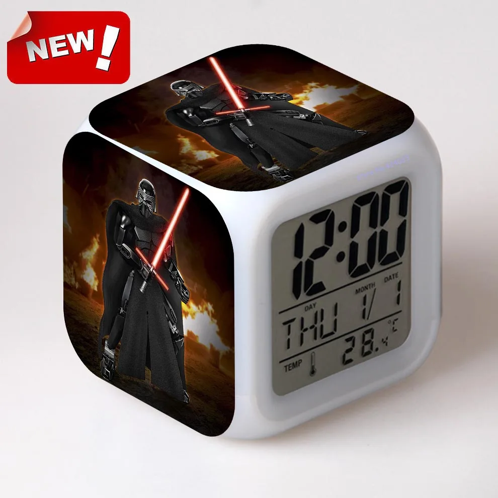 7 clock The Force Awakers Звездные войны будильник цифровые Klokken электронные настольные часы Relogio De Mesa Wake Up Light Пластиковые - Цвет: 7 clock