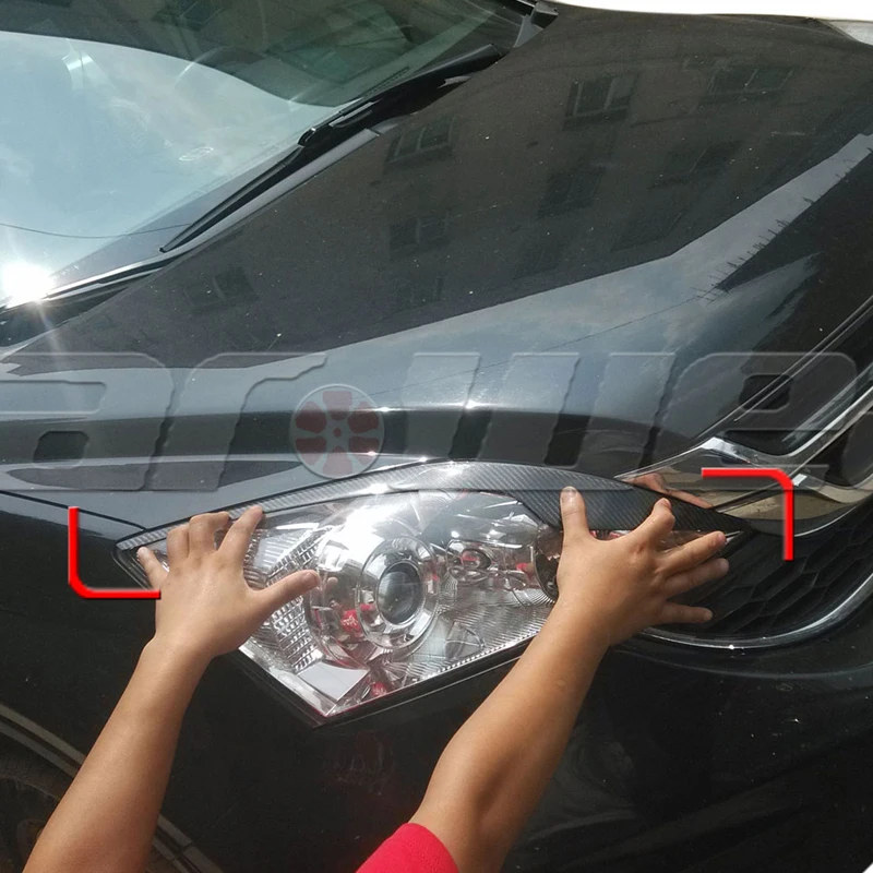 Чехол для передней фары Hon da CRV CR-V из углеродного волокна веки бровей 2007 ~ 2011 |