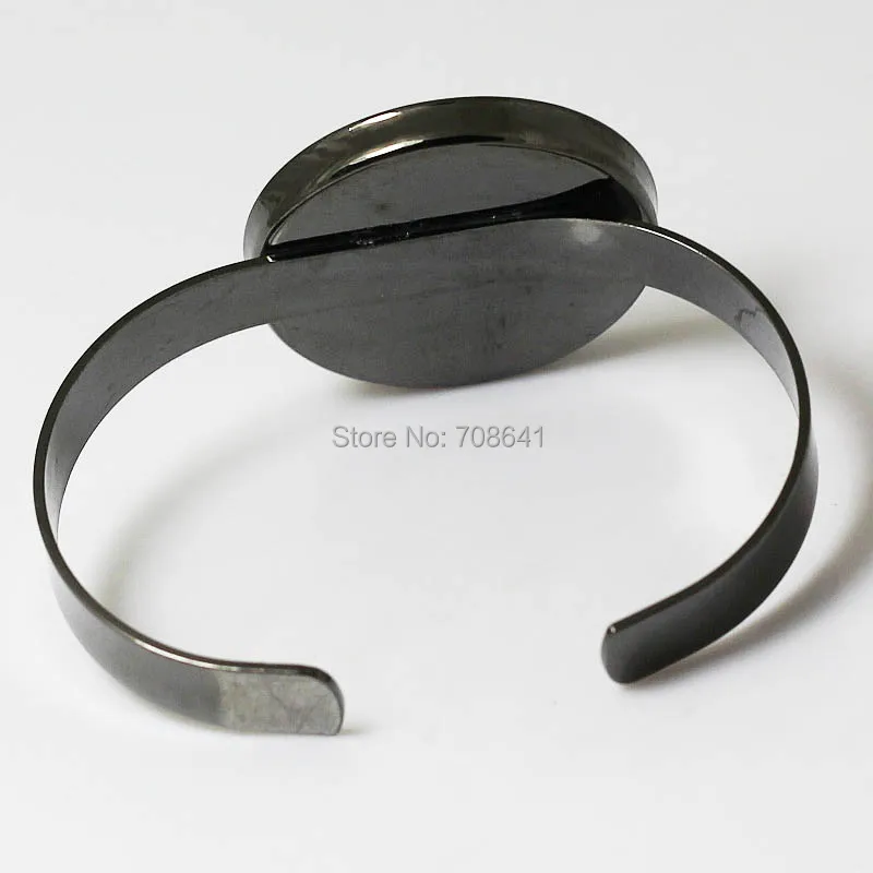 Пушистая металлическая черная тональная латунная пустая основа для браслета