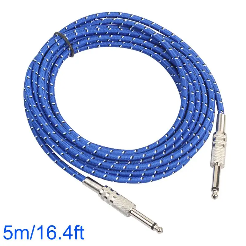 Video Mixer Audio Jack Guitar Cable Nylon Braided 6.35mm Male to Aux 1m 1.8m 3m 5m 10m for Amplifier|audio cable|jack male malejack |